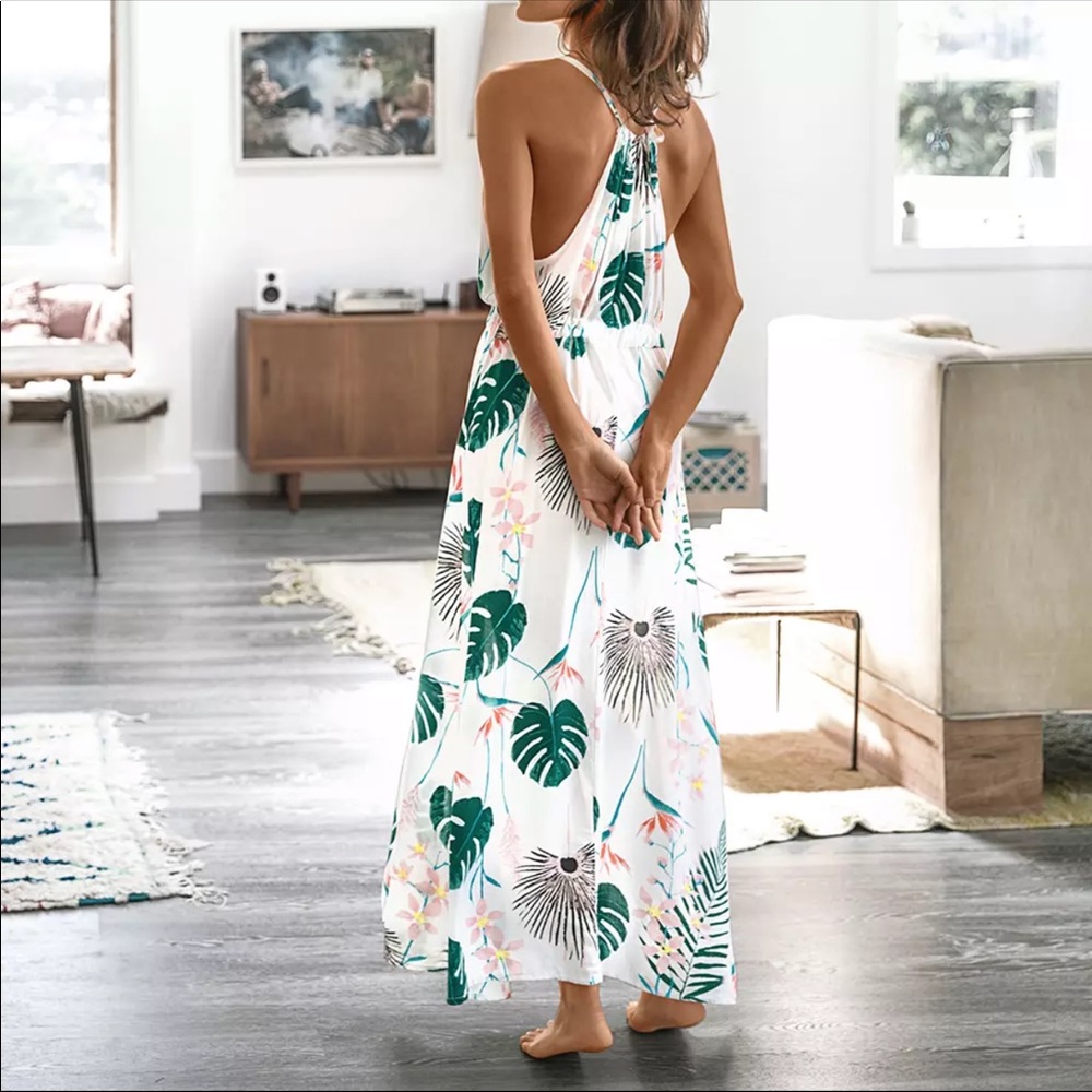 New! Leafy 🥬 bohemian maxi dress. - Picture 3 of 4